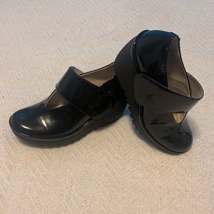 FLY London Patent Leather Mary Jane Wedges